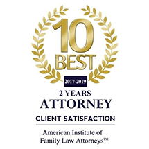 10 best 2017-2019 2 years attorney client satisfaction american institute of family law attorneys